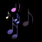 music notes moving
